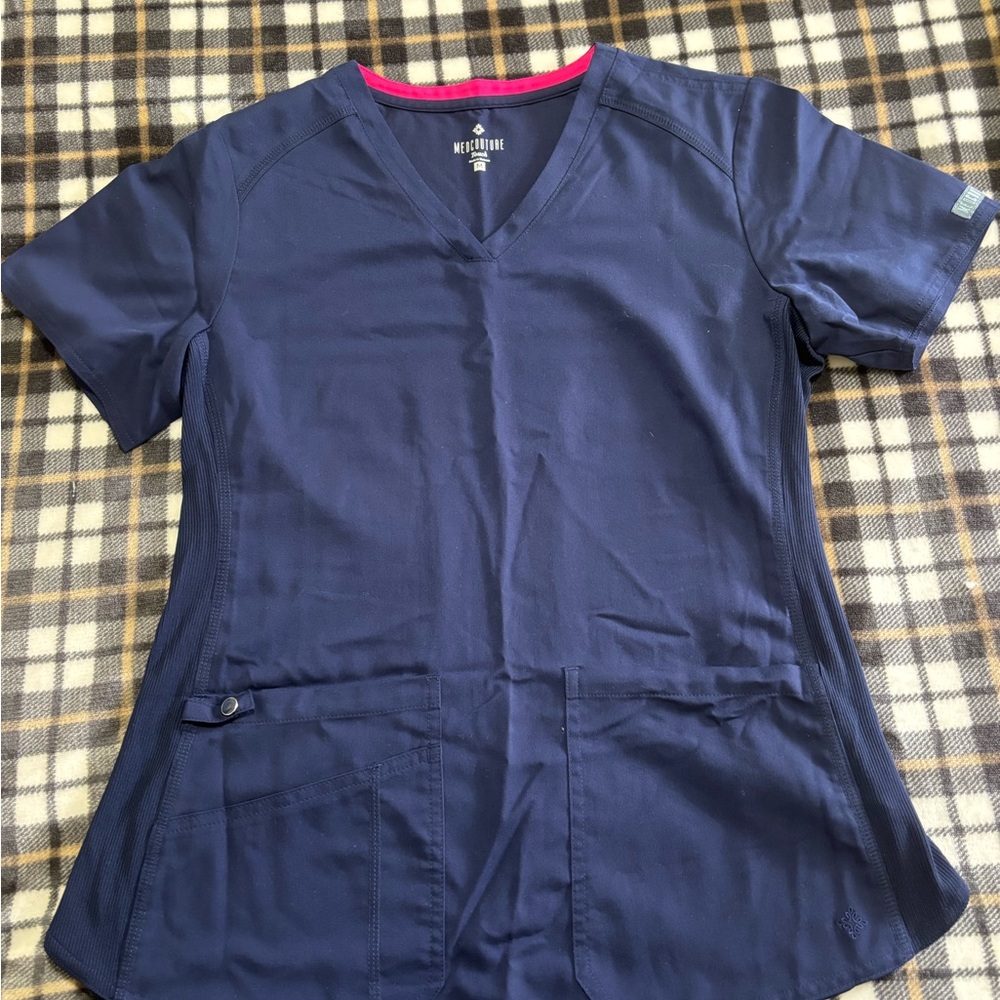 Med Couture Navy Scrub Top- Never worn!